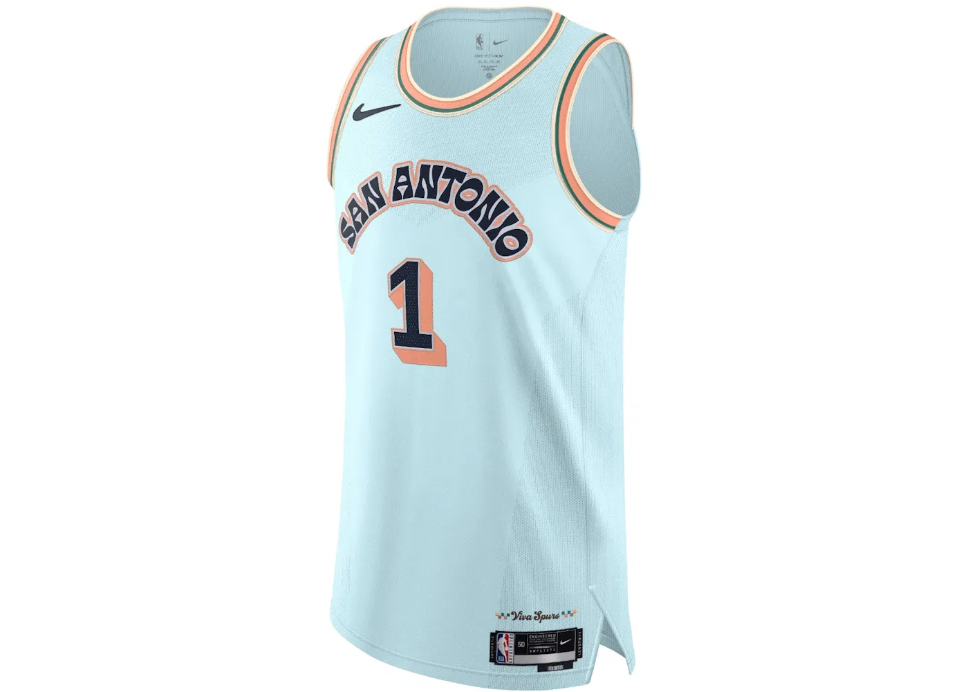 Мужская баскетбольная джерси Nike Victor Wembanyama, Light Blue
