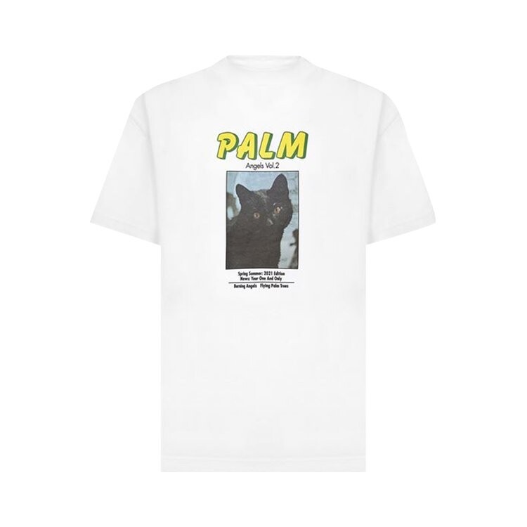 

Футболка Palm Angels Black Cat Tee 'White/Black', белый