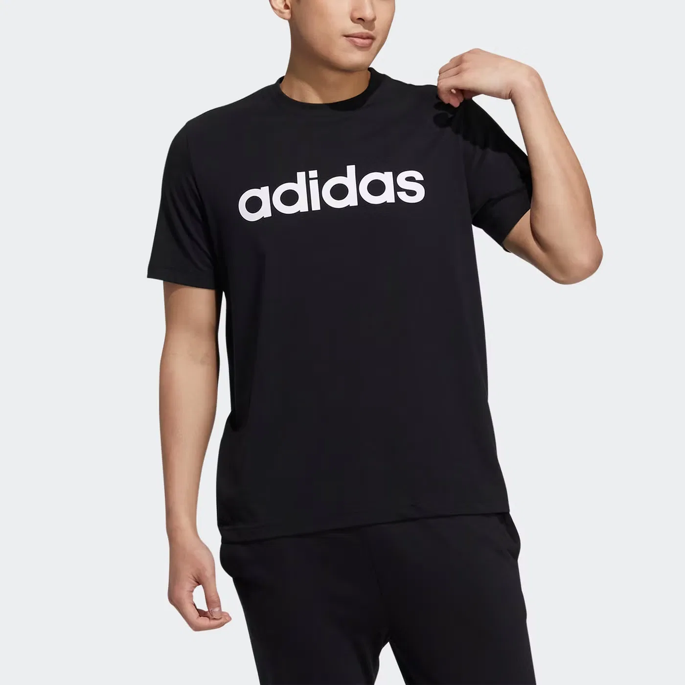 Футболка с принтом логотипа Neo Ce Logo Tee Adidas, черный — фото 2