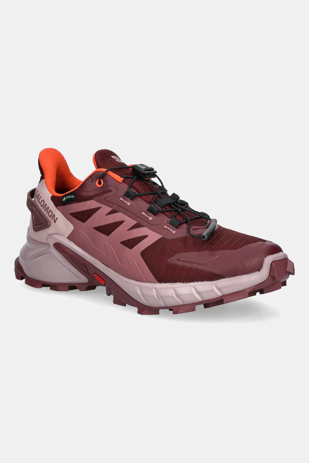 Ботинки женские Salomon Supercross 4 GTX с технологией Goretex, бордовый — фото 2
