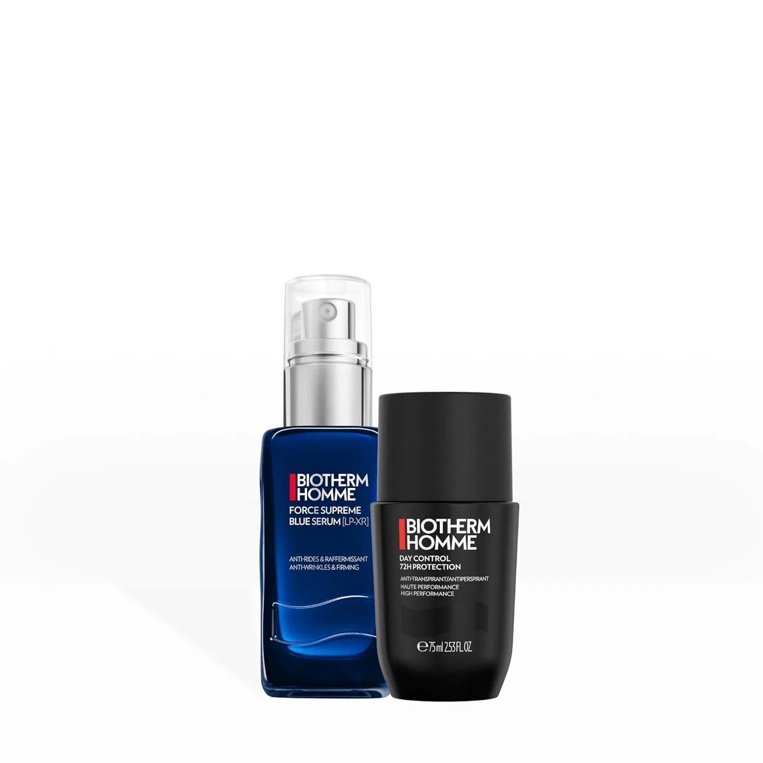 Набор для ухода Biotherm Homme Care с антиперспирантом 75 мл и сывороткой 30 мл, Синий