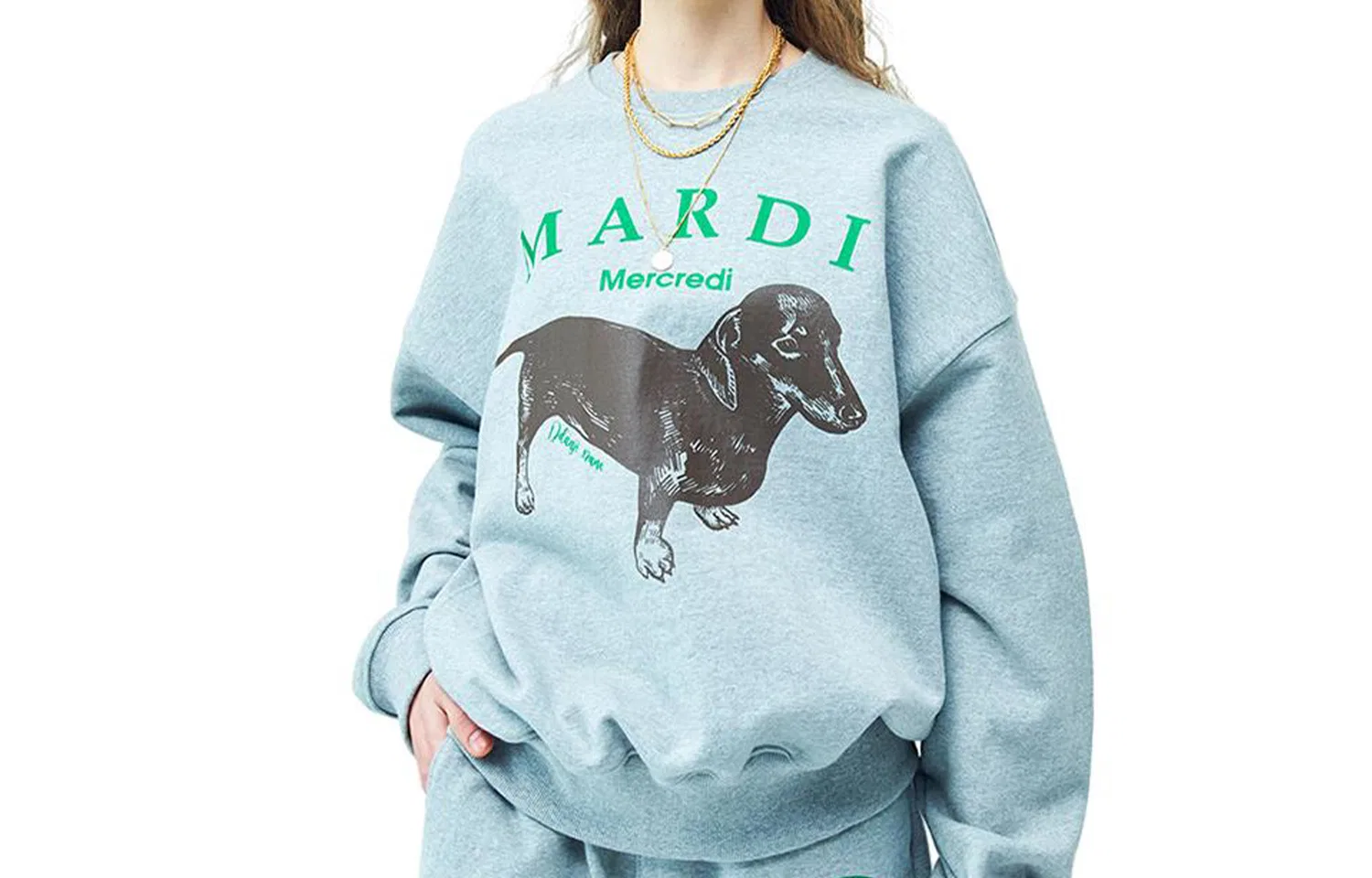 Детская толстовка с принтом таксы Dachshund Puppy Mardi MARDI MERCREDI, Gray