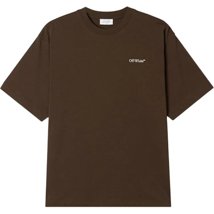 Детская футболка с круглым вырезом OFF-WHITE, Bwl/Light Coffee