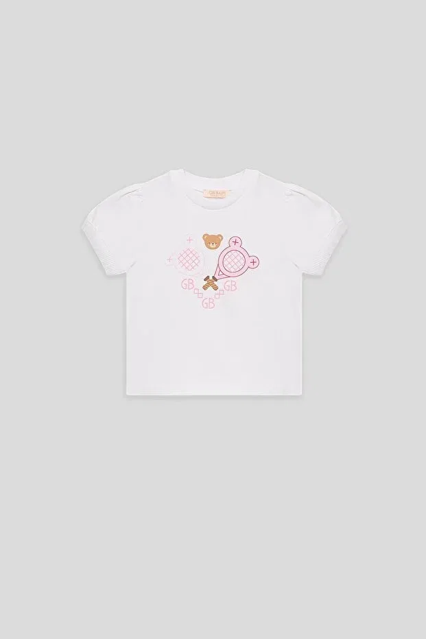 Детская футболка для девочек хлопковая Gb Baby, White