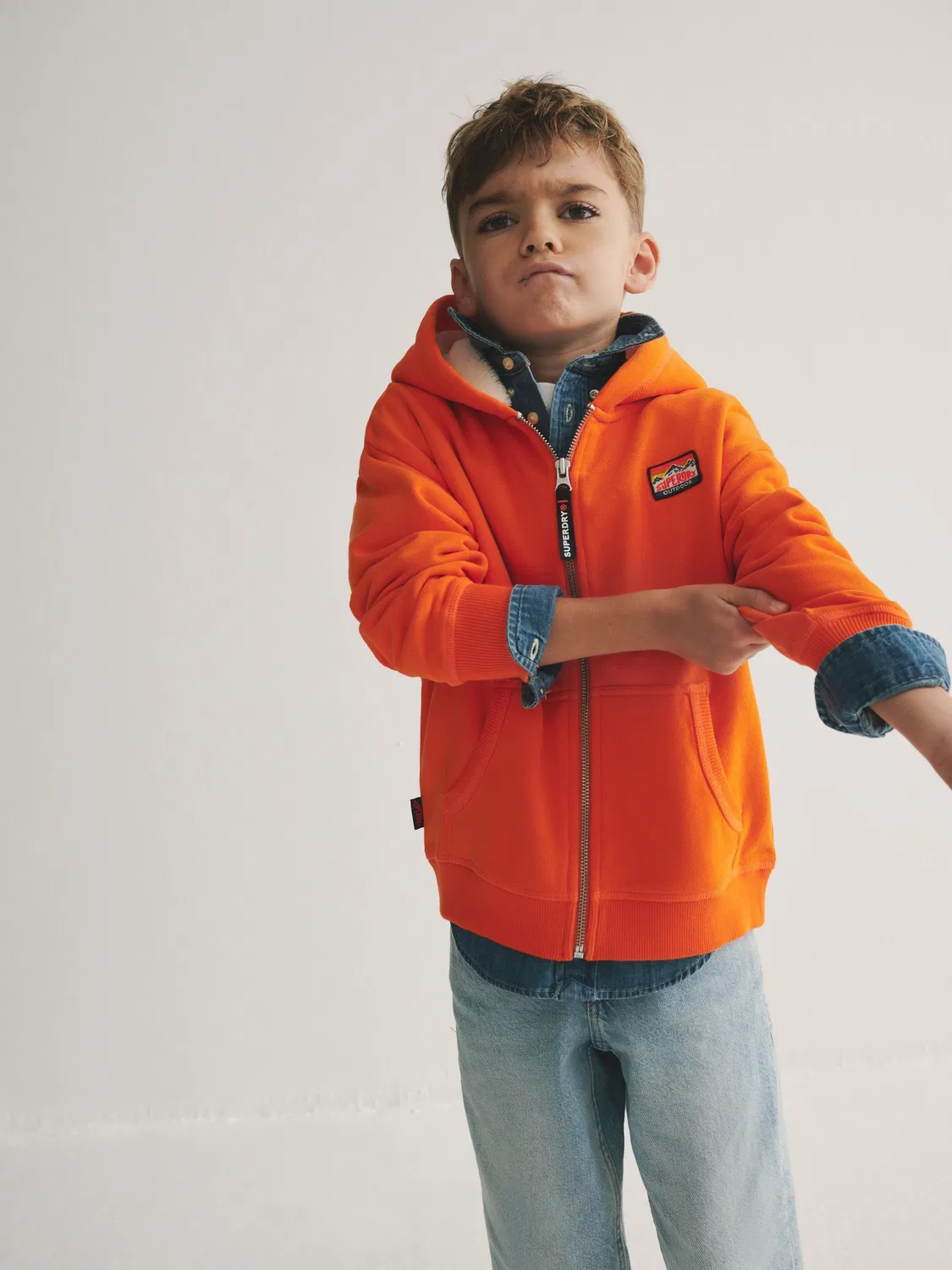 Худи на молнии Superdry Orange, оранжевый — фото 3