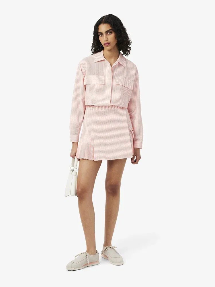 Юбка мини LACOSTE полосатая, Red