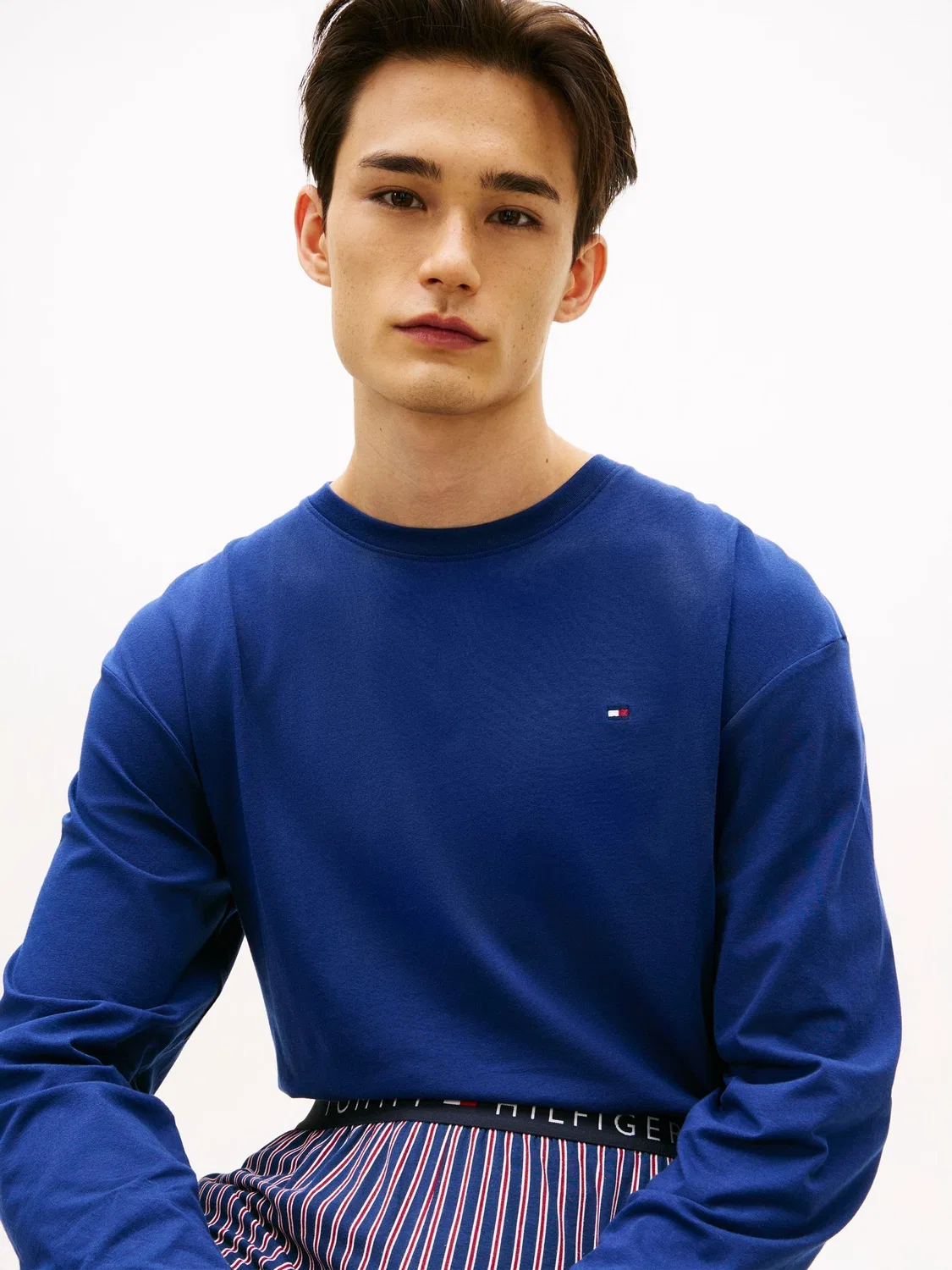 Пижама Original Jersey Print Tommy Hilfiger, синяя — фото 3