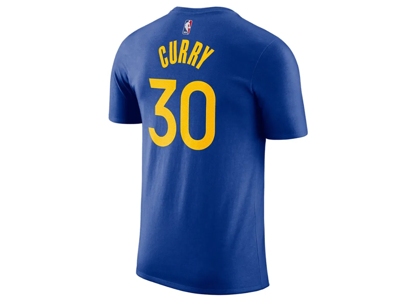 Мужская футболка с принтом Nike NBA Golden State Warriors Stephen Curry T-shirt, Blue/Yellow — фото 2
