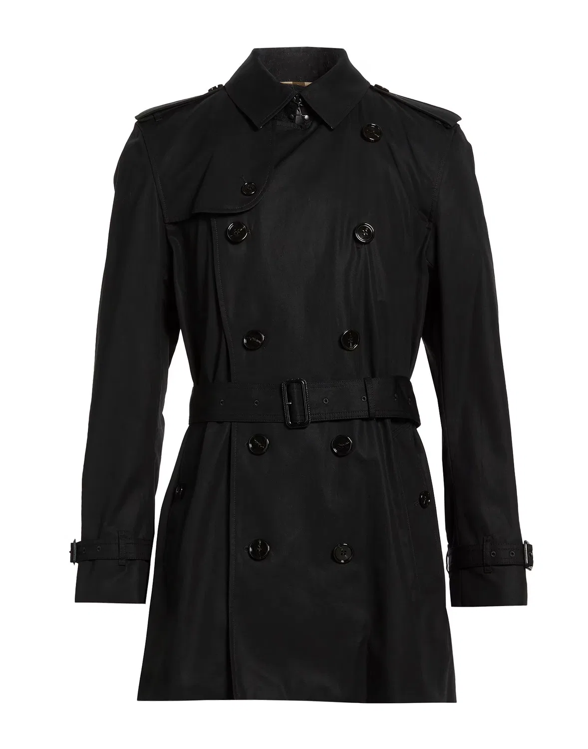 Мужское тренчкот с поясом Burberry, черный