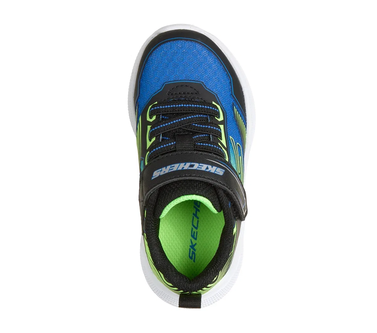 Детские кроссовки Microspec Velocity - Grid-Drift Skechers, черный/лаймовый — фото 2