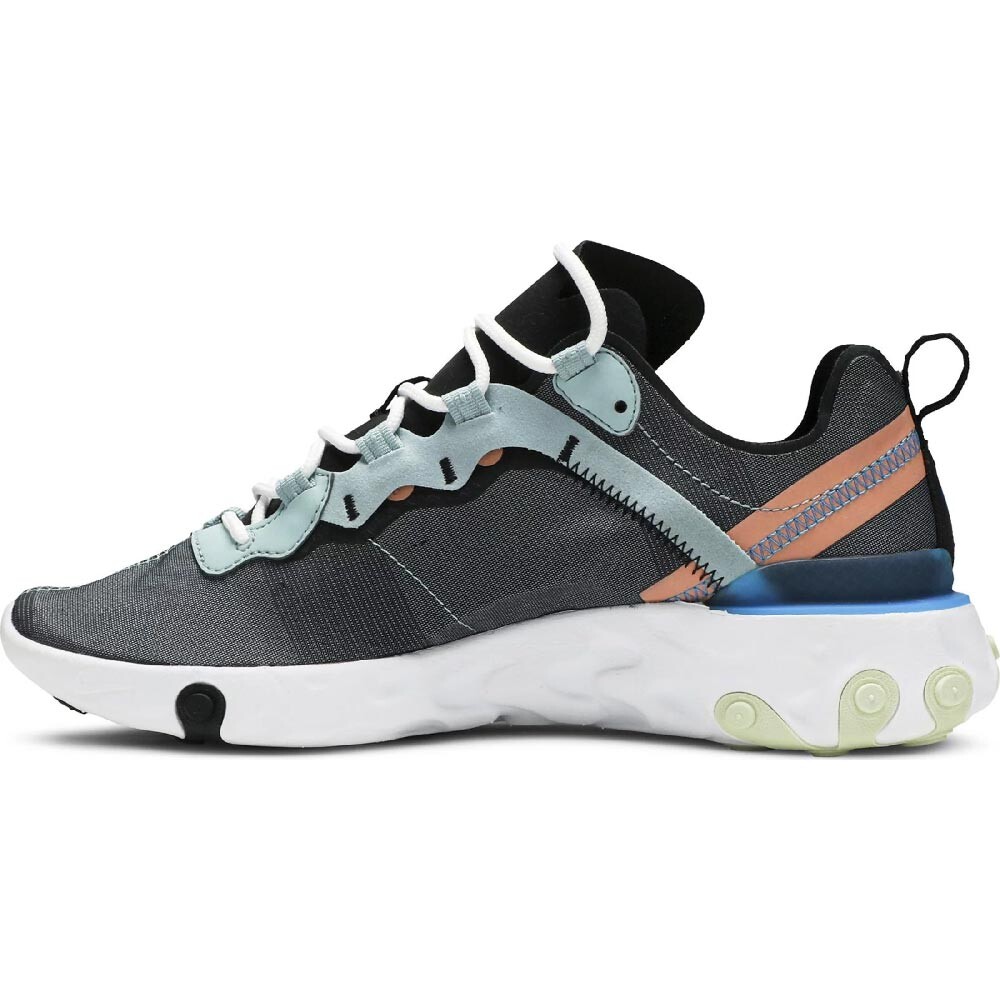 Кроссовки Nike React Element 55 Ocean Cube, черный/белый/оранжевый