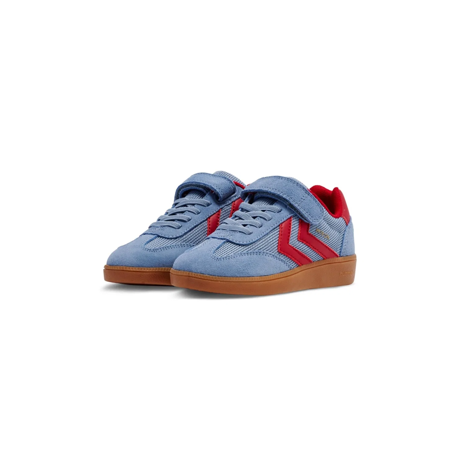 Детские кроссовки с эластичными шнурками hummel, Faded Denim/Crimson