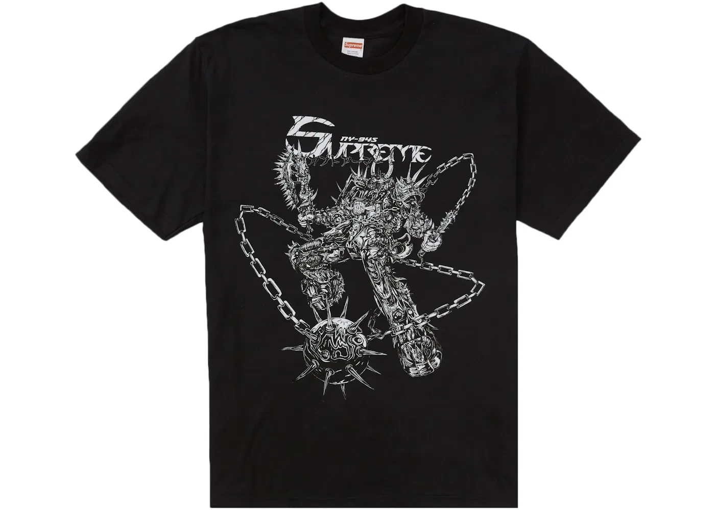 Мужская футболка с принтом Supreme Spikes Tee Supreme, Black