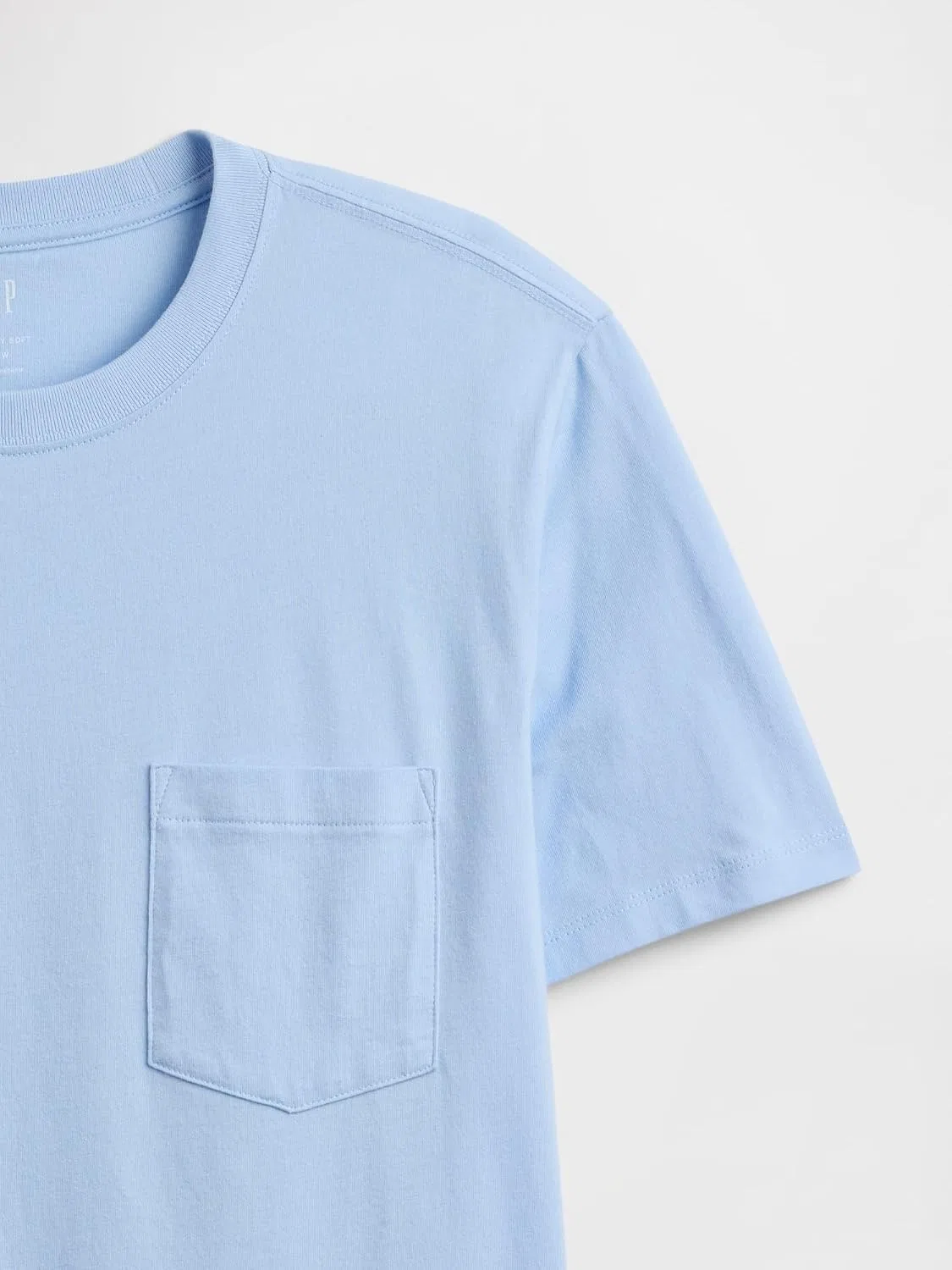 Мужская футболка с нагрудным карманом Everyday Soft GAP, Cerulean Blue — фото 4