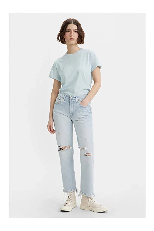 Женские джинсы-кроп с принтом Edge Of Time Levi'S, Light Indigo