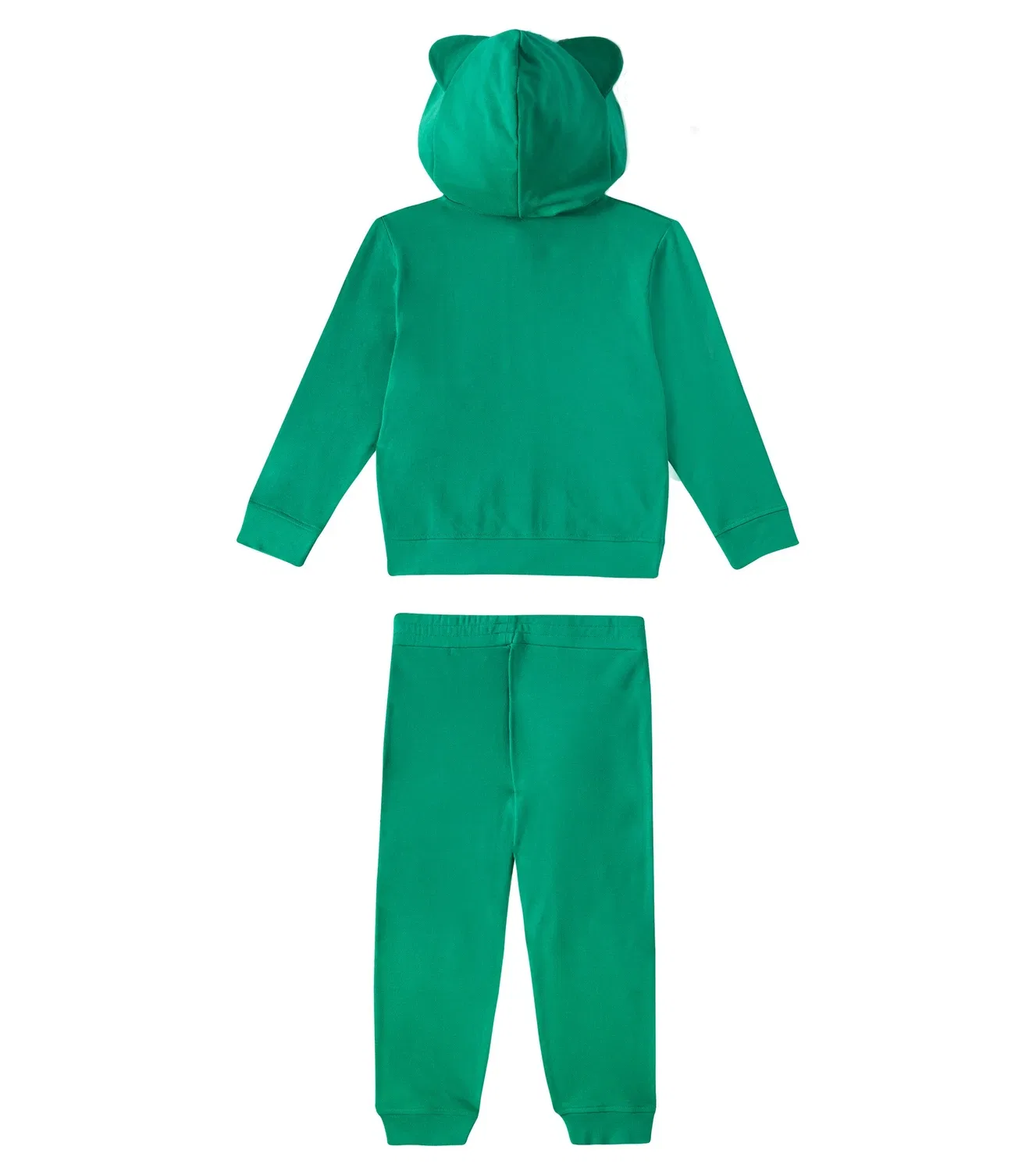 Комплект из хлопка и флиса Stella Mccartney Kids, зеленый — фото 4