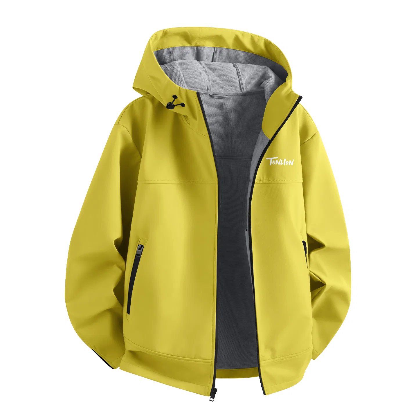 Детская куртка с капюшоном из софтшелла Tonlion, Lemon Yellow