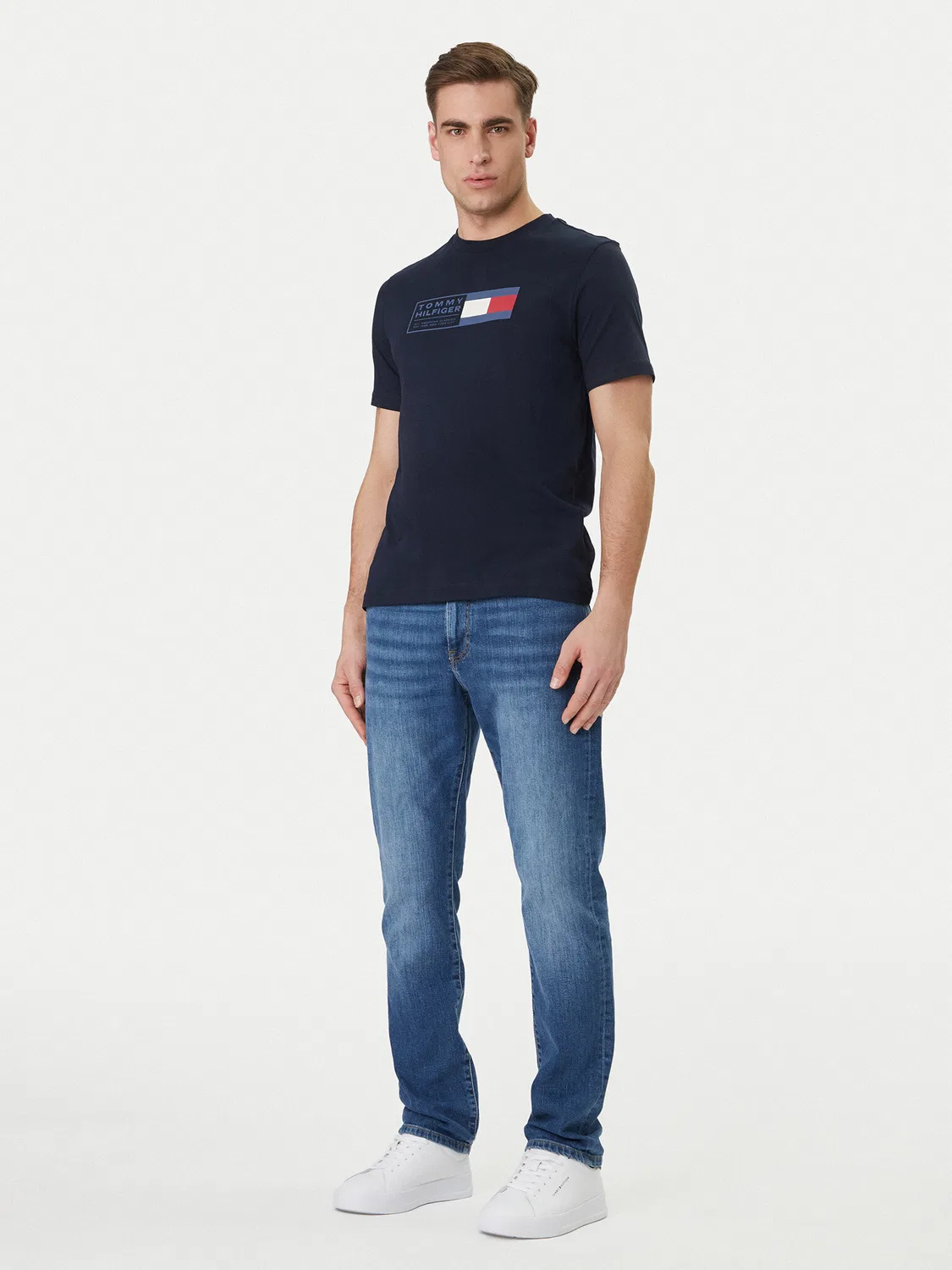 Мужская футболка стандартного кроя Brand Love Box Tommy Hilfiger, темно-синий — фото 2
