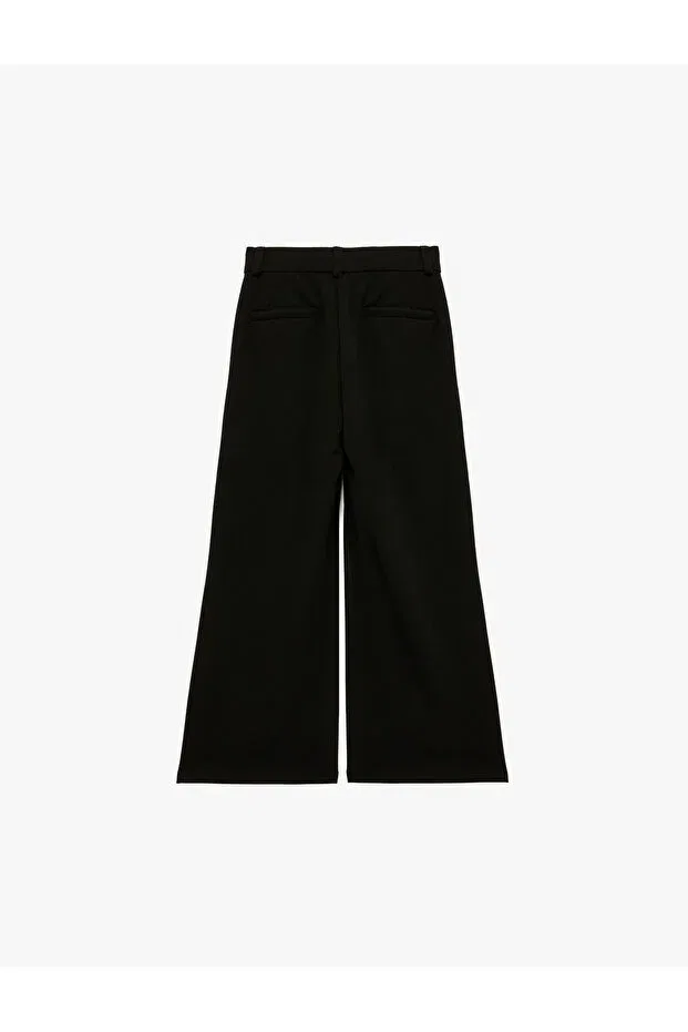 Детские брюки для девочек широкие базовые Koton, Black — фото 2
