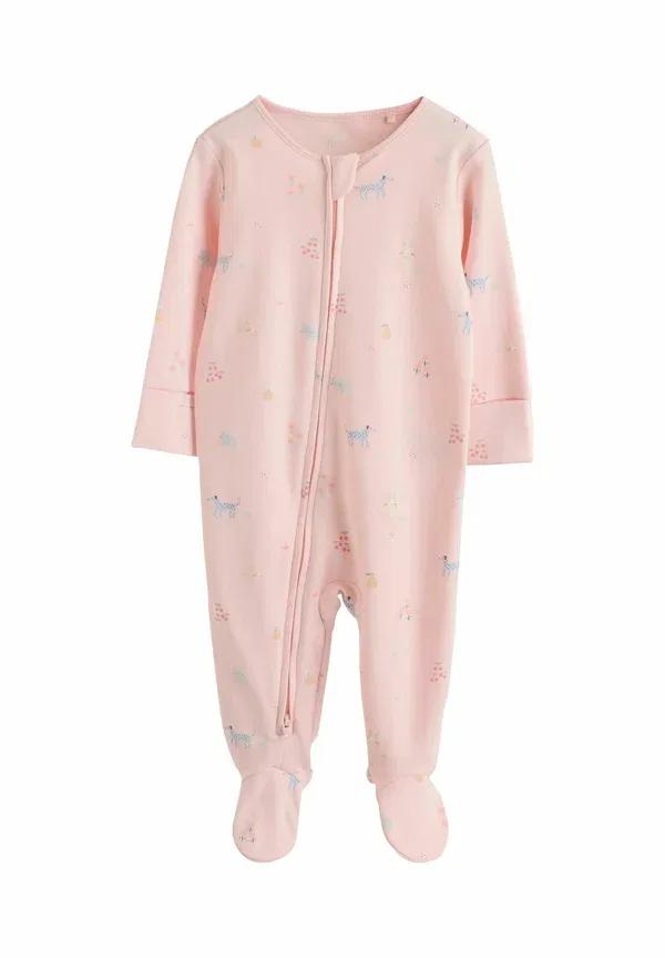 Комплект из 5 боди с принтом Animals Regular fit two way zip sleep suit Next, Multi Pastel Character, мультиколор — фото 2
