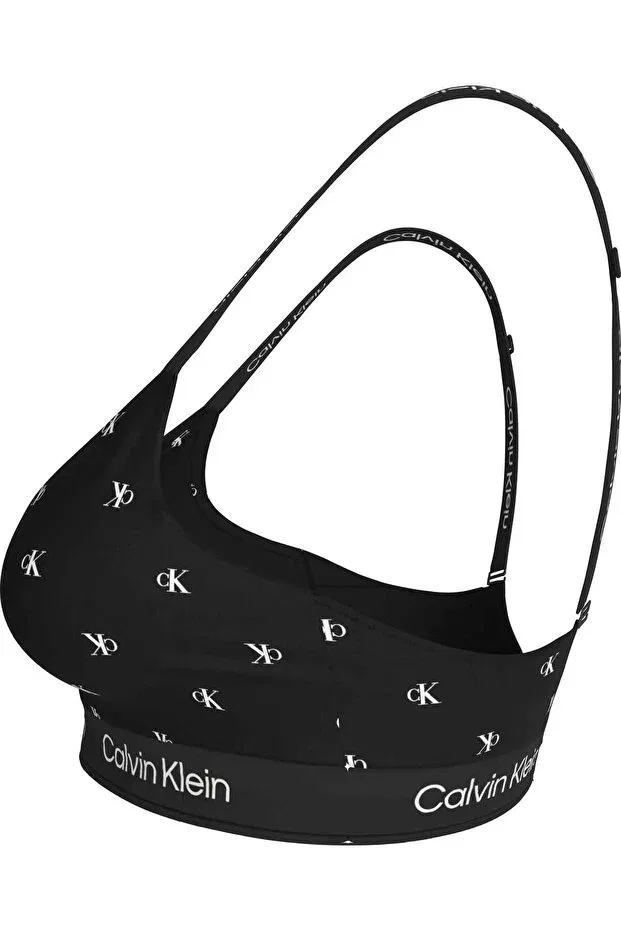 Женский спортивный бюстгальтер с v-образным вырезом Calvin Klein, Black — фото 3