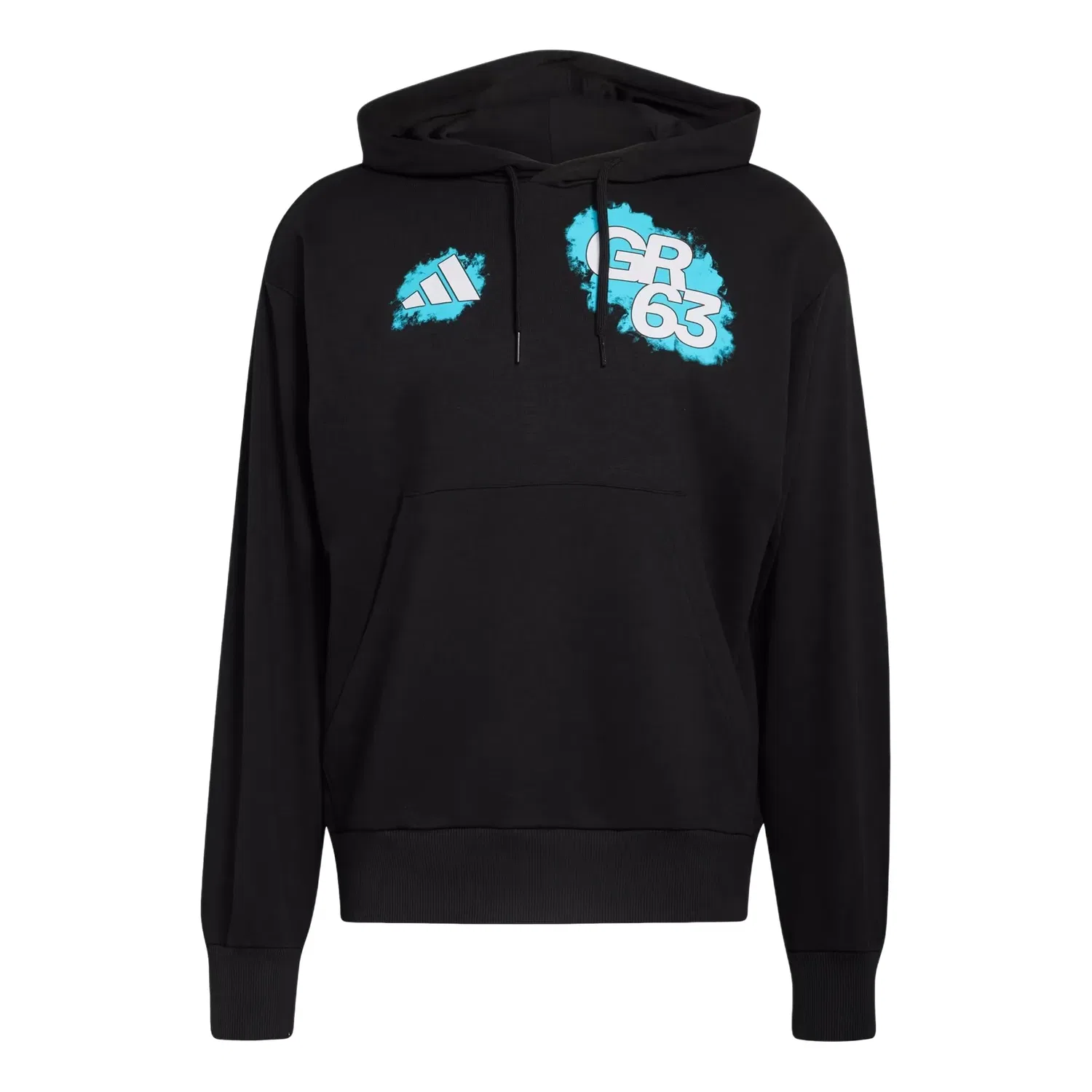Мужское худи с длинным рукавом Adidas x Mercedes AMG Petronas Formula 1 Team Name & Number Hoodie 'George Russell', черный
