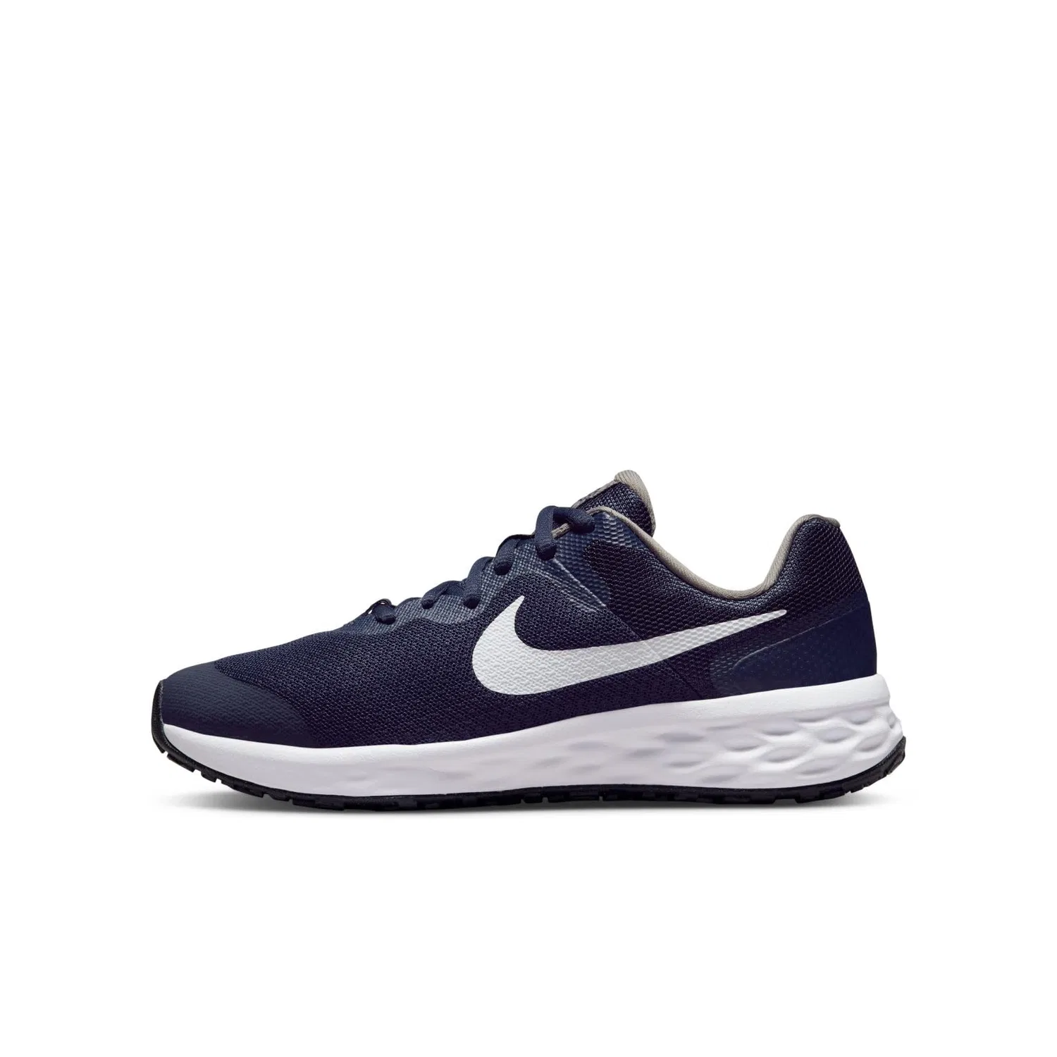 Детские кроссовки для мальчиков легкие Revolution 6 NIKE, Black Midnight Navy White Flat Pewter