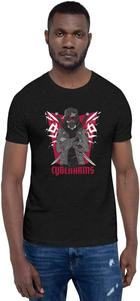 Унисекс футболка с коротким рукавом CyberArms, Black Heather