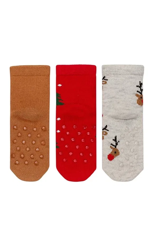 Детский набор носков с новогодним принтом Just Socks, Мультиколор — фото 3