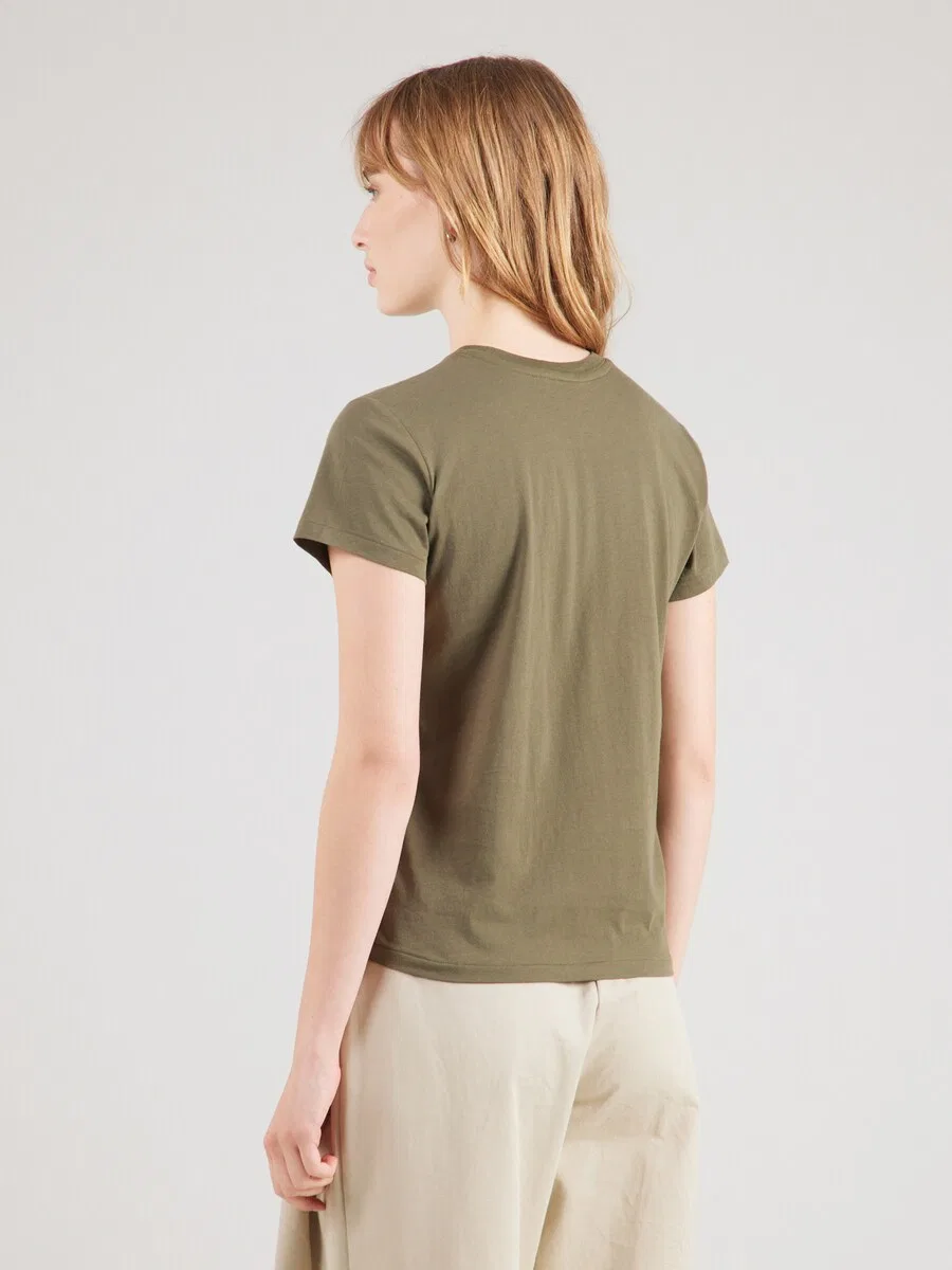 Футболка Polo Ralph Lauren оливкового цвета — фото 4