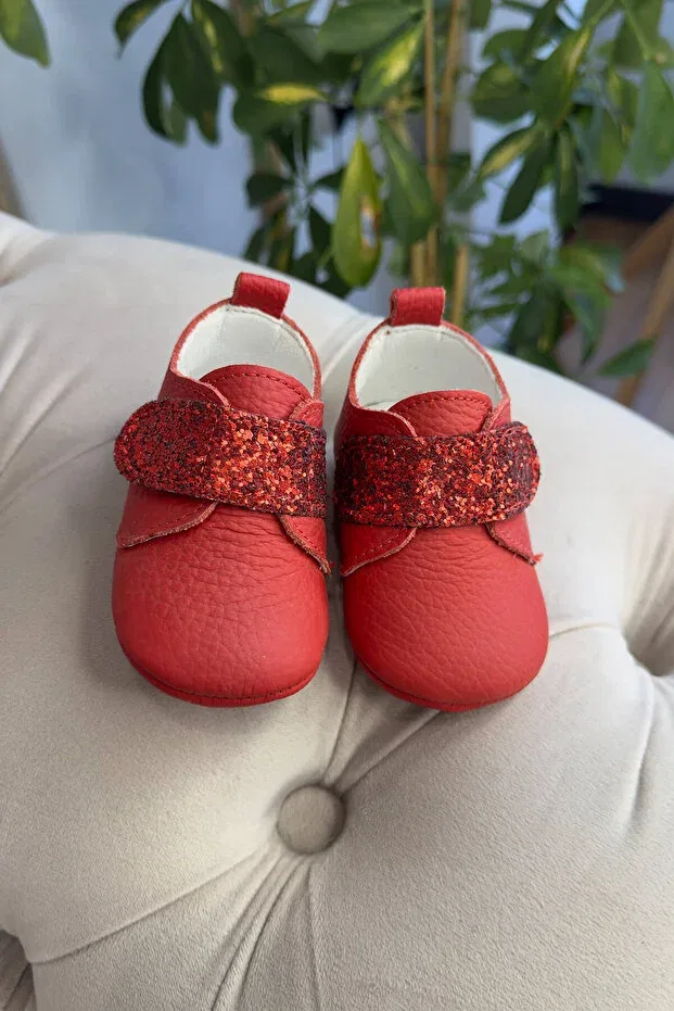 Детские тапочки-носки с текстурой Sim detailed first step baby shoes Beybium, Красный
