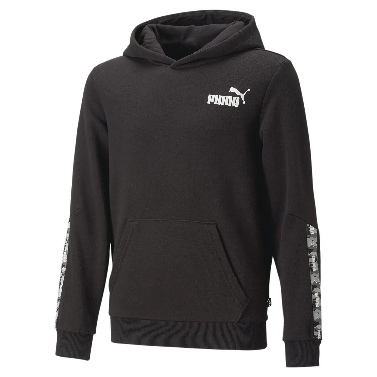 Подростковый худи с камуфляжной лентой Essentials Tape Camo PUMA, Черный