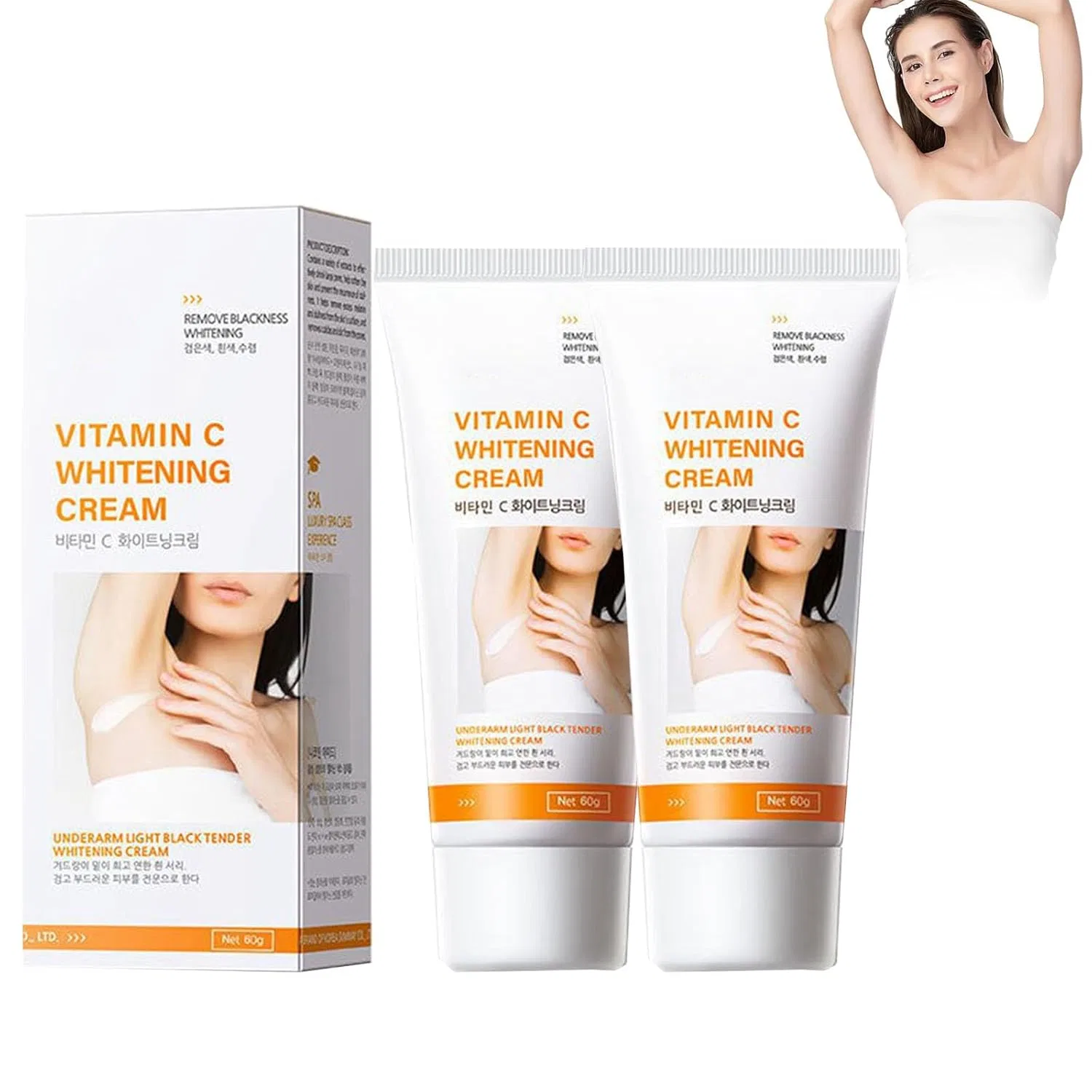 Отбеливающий крем для тела, Generisch, 60 г, Pack of 2