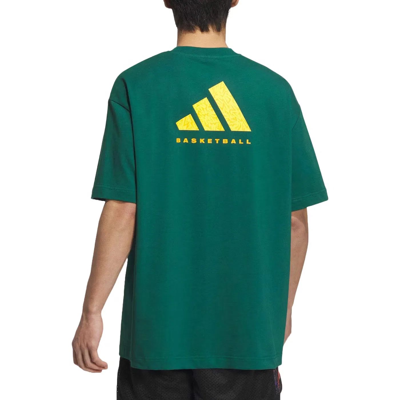 Футболка баскетбольная с принтом Adidas, зеленый — фото 2