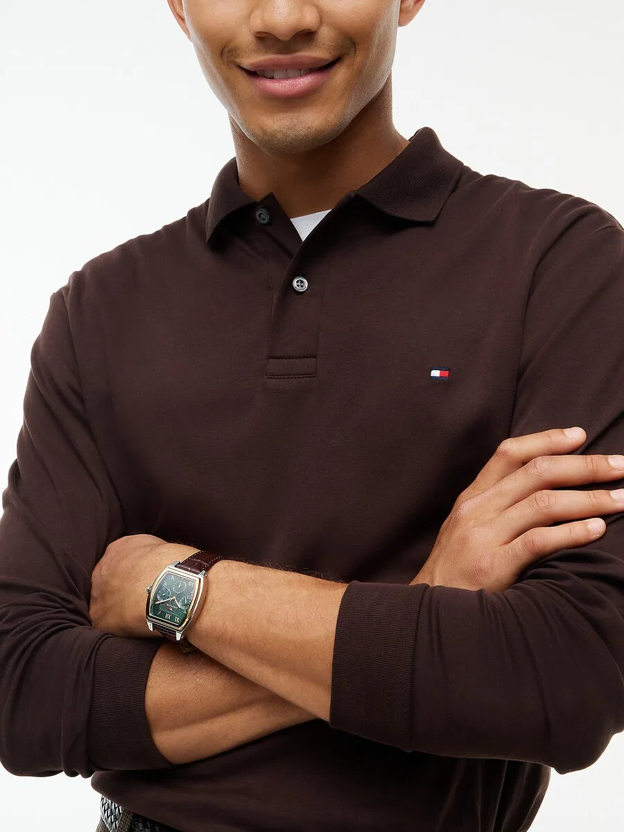 Футболка TOMMY HILFIGER темно-коричневого цвета — фото 3
