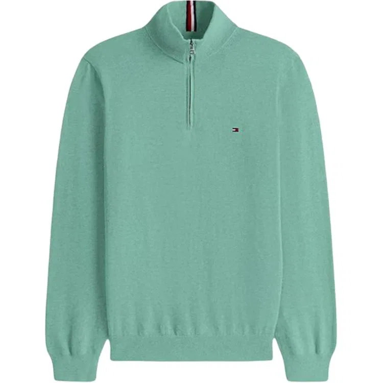 Мужской джемпер с воротником-стойкой Mint Green Tommy Hilfiger