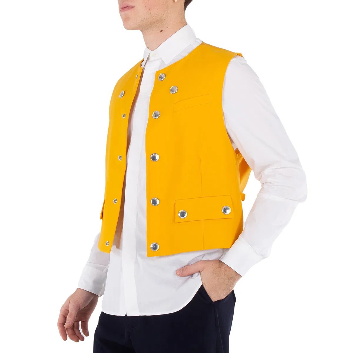 Жилет шерстяной Men's Marigold Wool Waistcoat Burberry, Marigold — фото 3