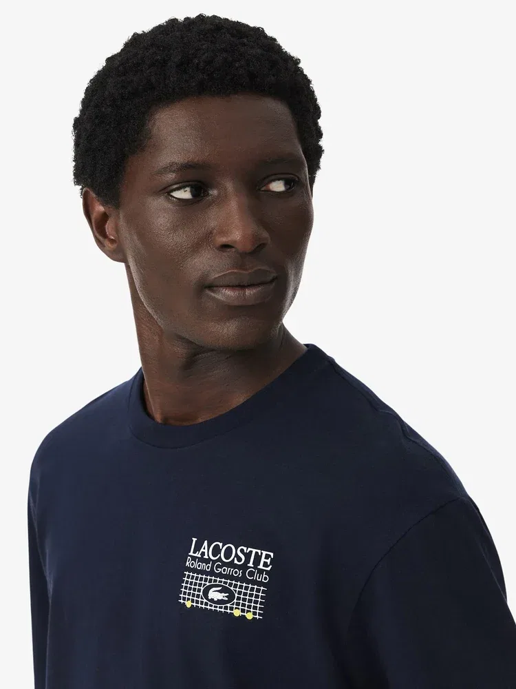 Футболка с графическим принтом LACOSTE, Navy — фото 2