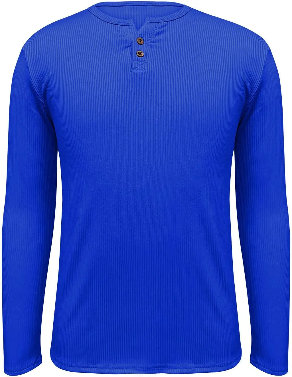 Мужская терморубашка с вафельным узором Henley, Blue — фото 4