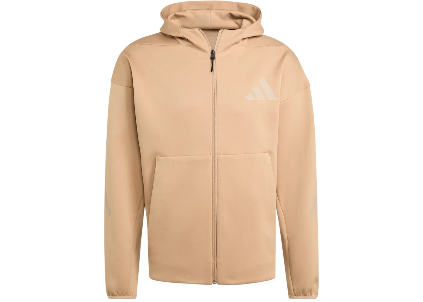 Мужская куртка с капюшоном, на молнии, модель Jacket Adidas, Warm Sandstone Clay Brown