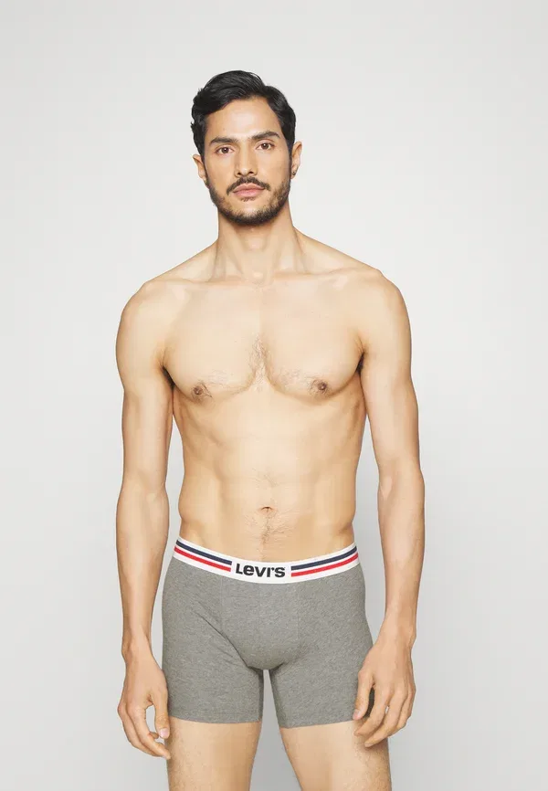 Мужские боксерские трусы с логотипом (2 шт. в упаковке) Levi'S, серый — фото 3