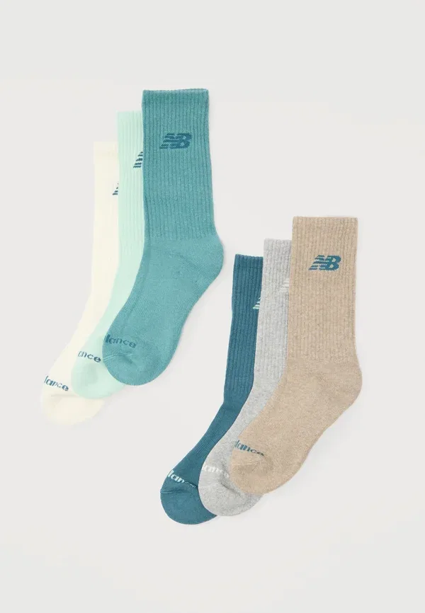 Носки 6 пар хлопок New Balance, коричневый/бежевый