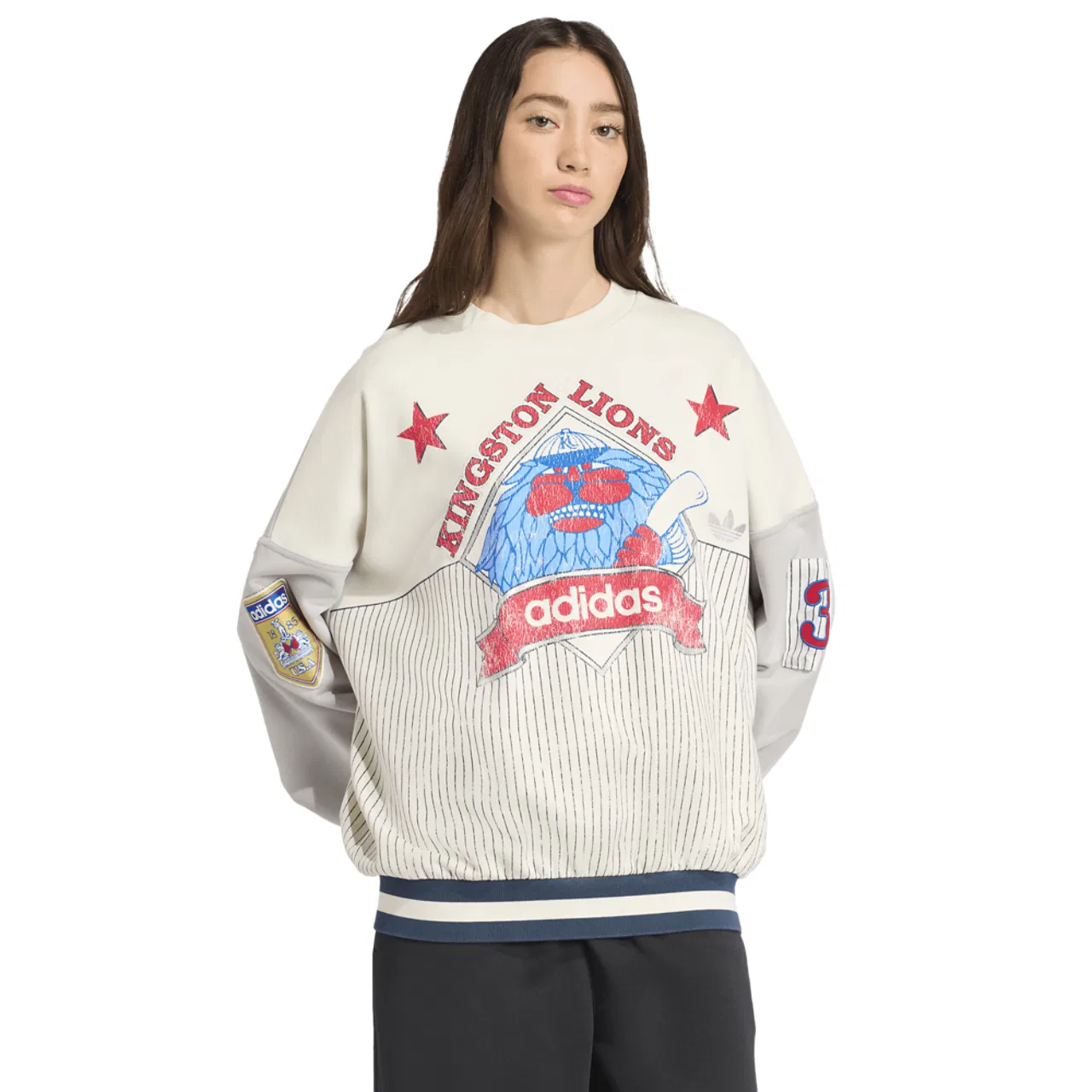 Женская толстовка Baseball Crew Adidas, цвет Cloud White/Grey