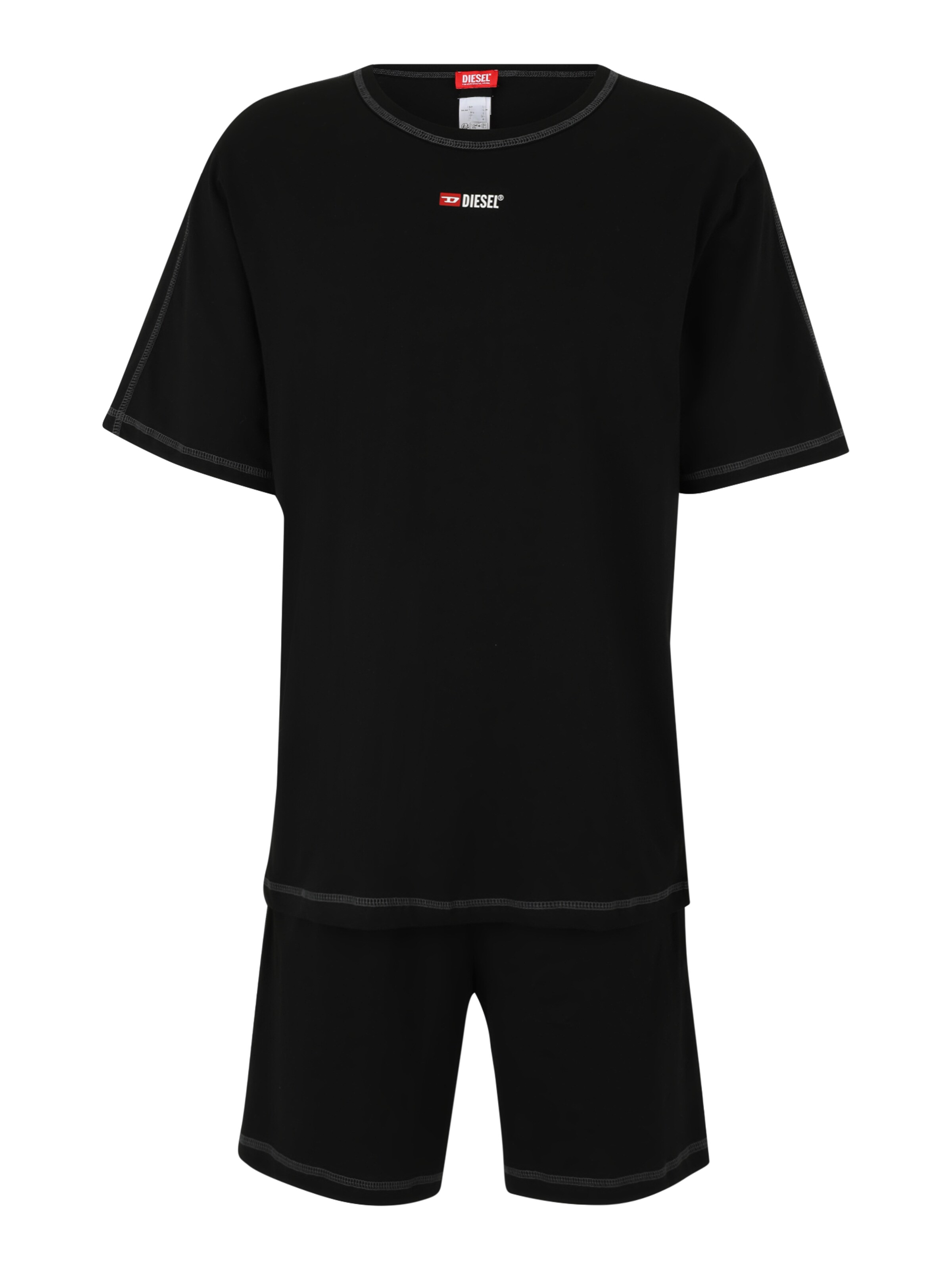 

DIESEL Пижама короткая 'Adam-D-Core' в черном цвете