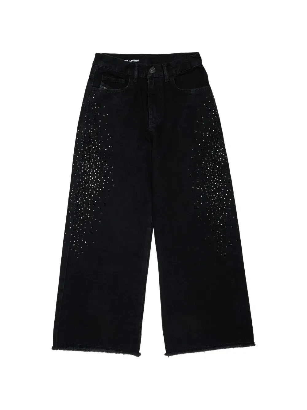 Джинсы с заклепками Diesel Kids, черный