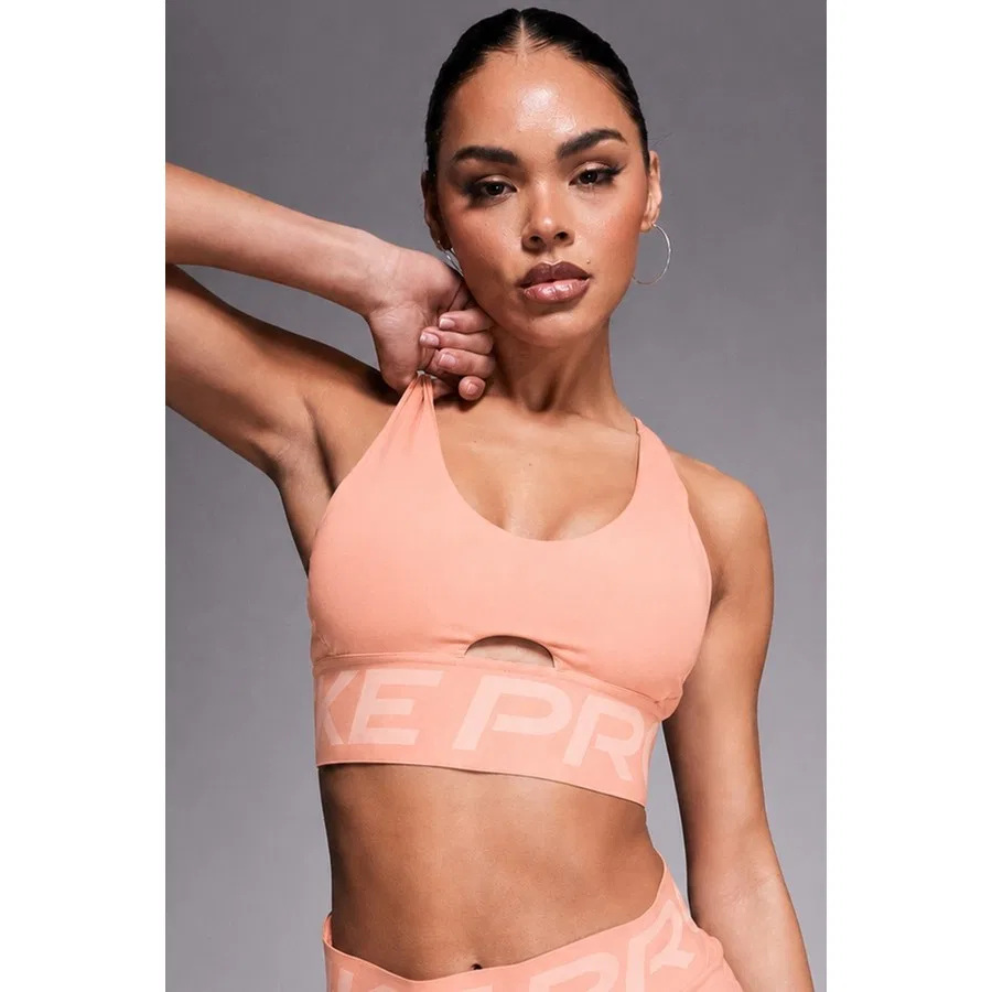 Спортивный бюстгальтер с V-образным вырезом, модель Pro Indy Plunge-Support Bra, Nike, Темно-синий