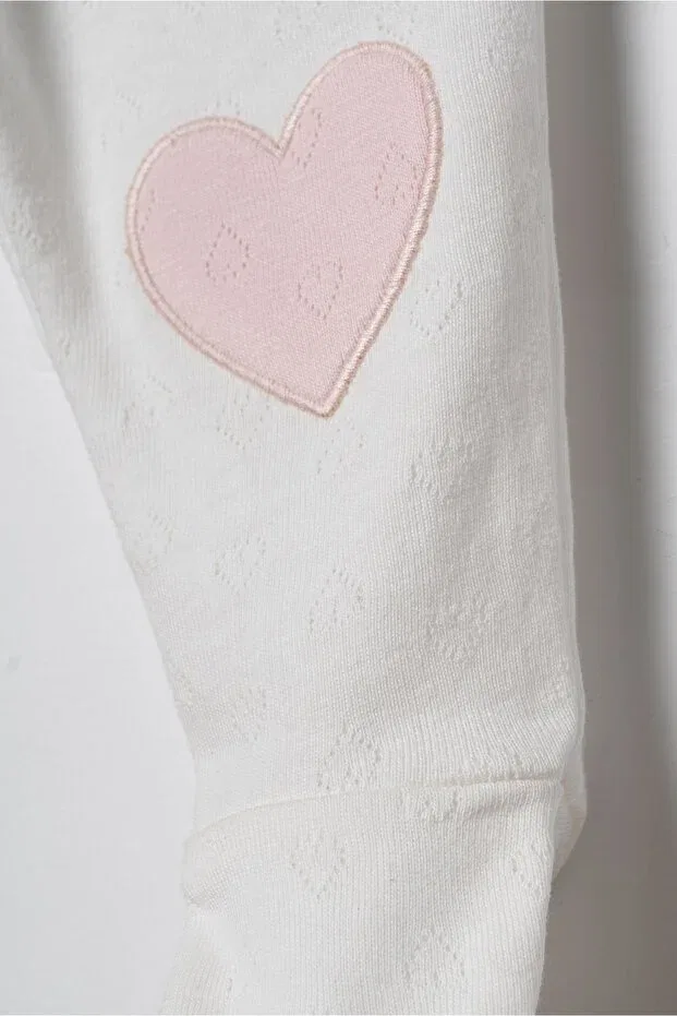 Детский комплект штанов и пинеток для девочек Organic Cotton Piece Baby Bottom Set Babycosy Organic Wear, Ecru — фото 4