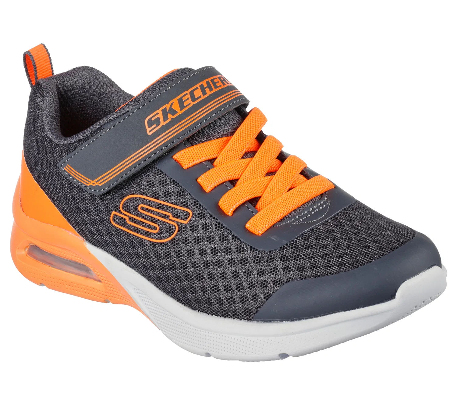 Детские кроссовки с бандж-шнуровкой MICROSPEC MAX GORVIX Skechers, Grau / Orange