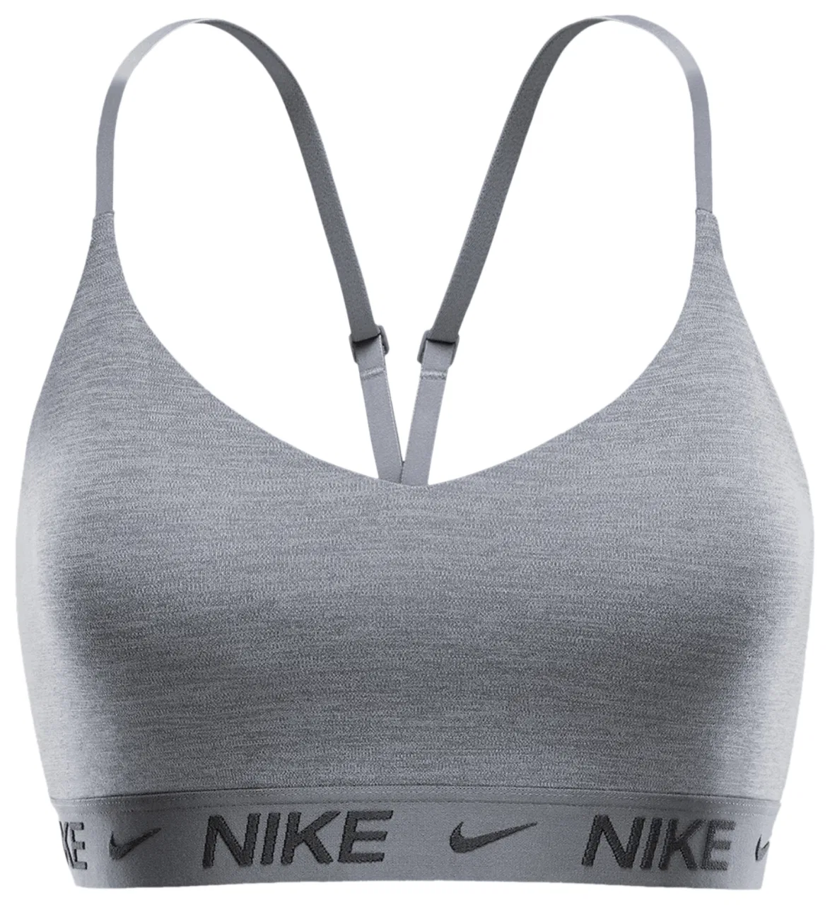 Женский спортивный бюстгальтер с мягкой поддержкой Dri-FIT Indy Bra Nike, Pure/Smoke Grey — фото 4