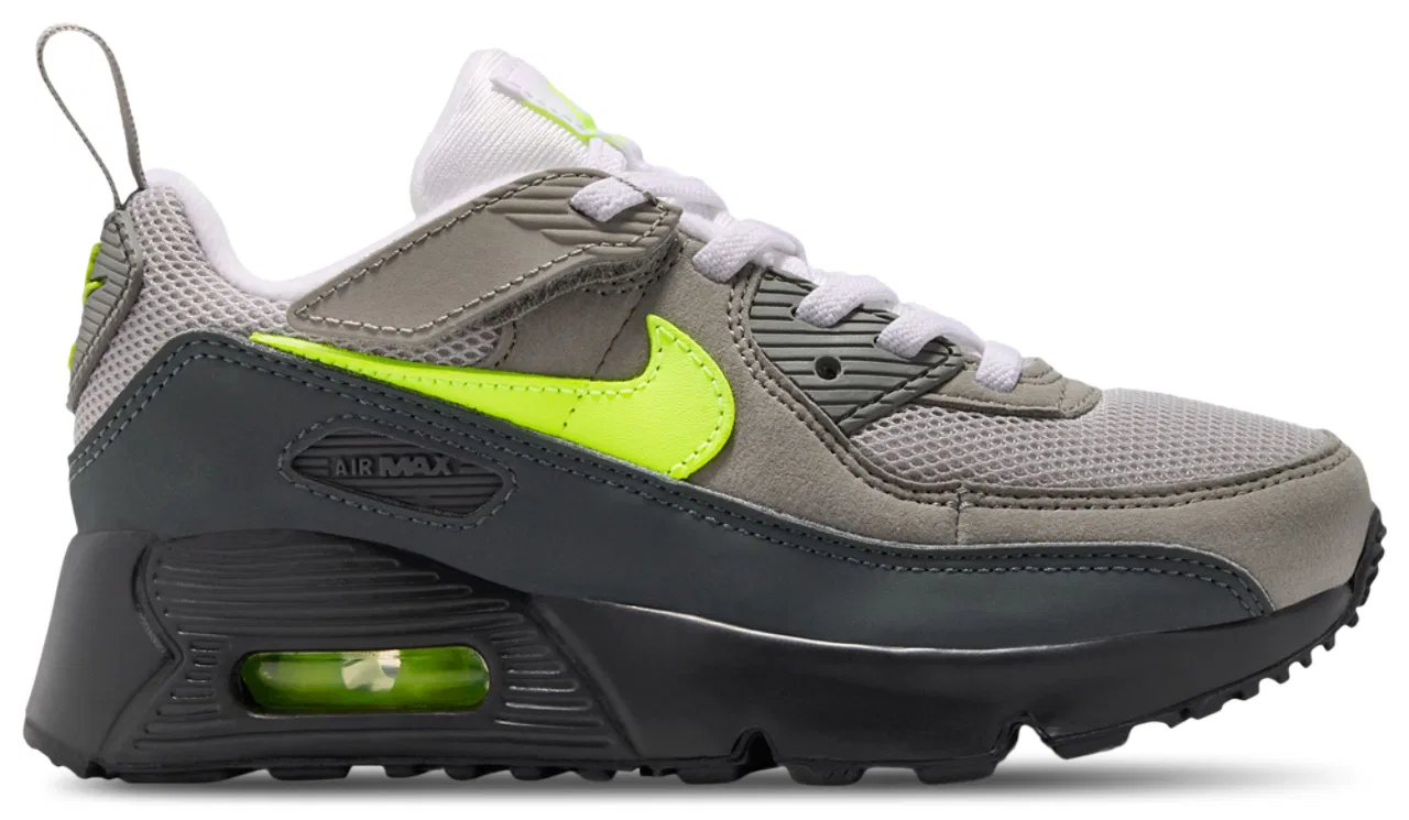 Кроссовки для девочек Air Max 90 Mesh Nike, цвет Black/Neon Yellow/Anthracite